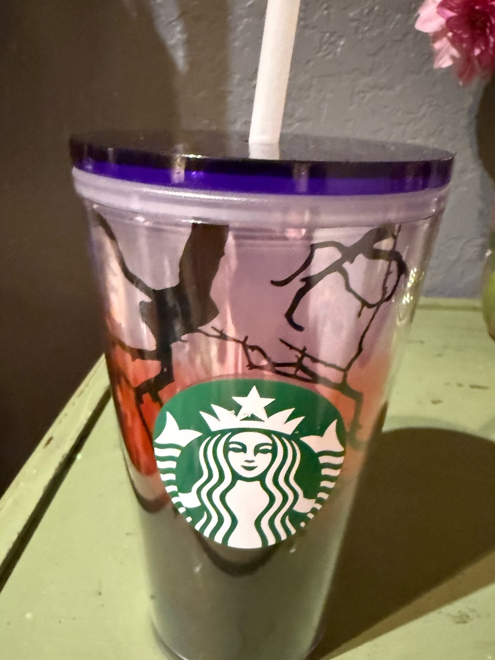 STARBUCKS HALLOWEEN GLOW IN THE DARK TUMBLER, great condition.